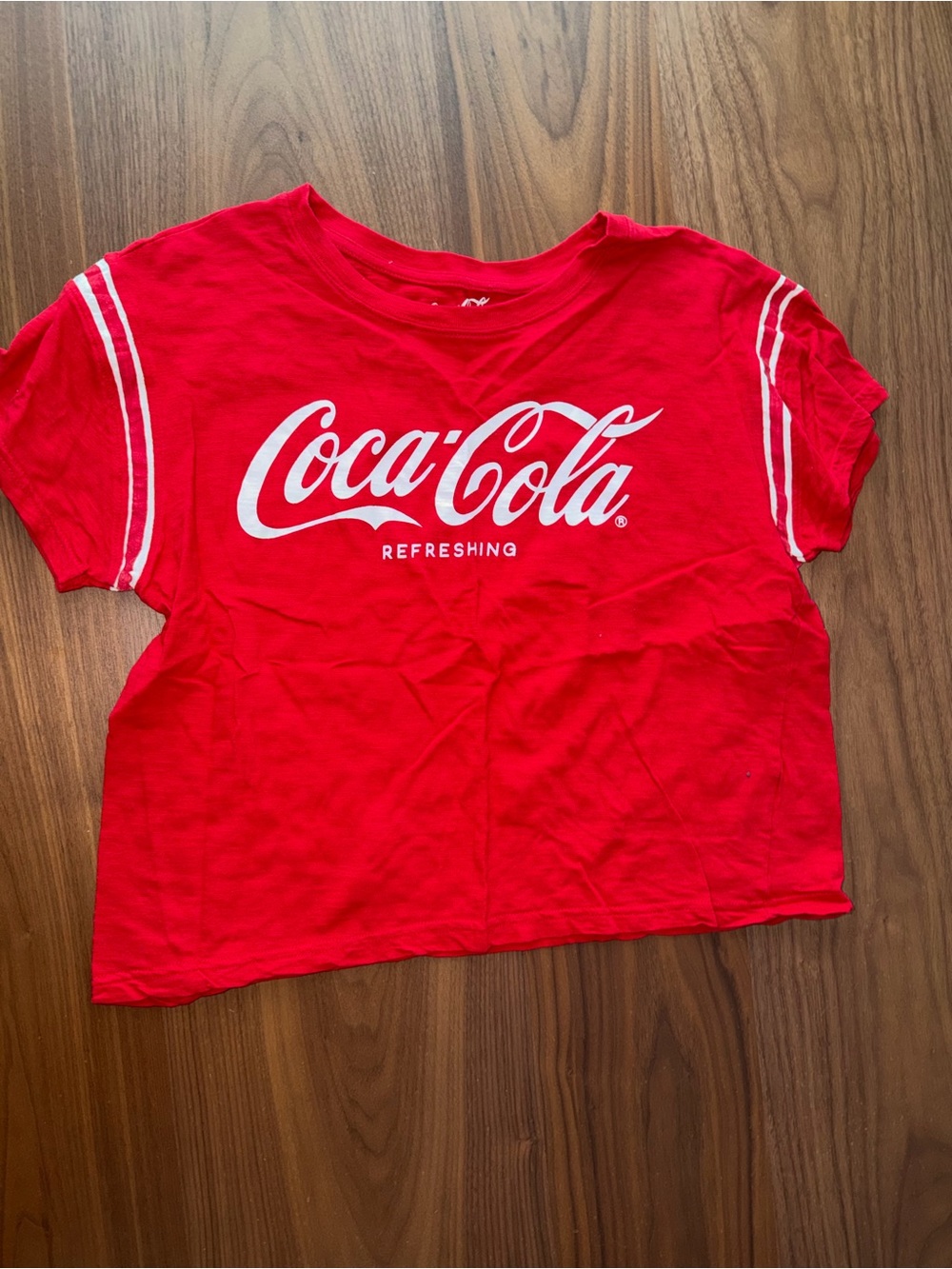 Coca Cola Red Logo Short Sleeve cropped Tee